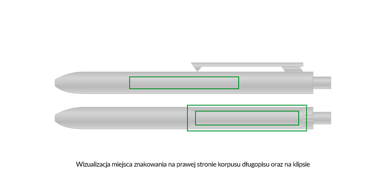 dlugopisy plastikowe ze znakowaniem na klipsie